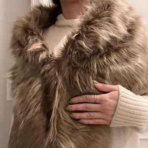 Faux fur shawl